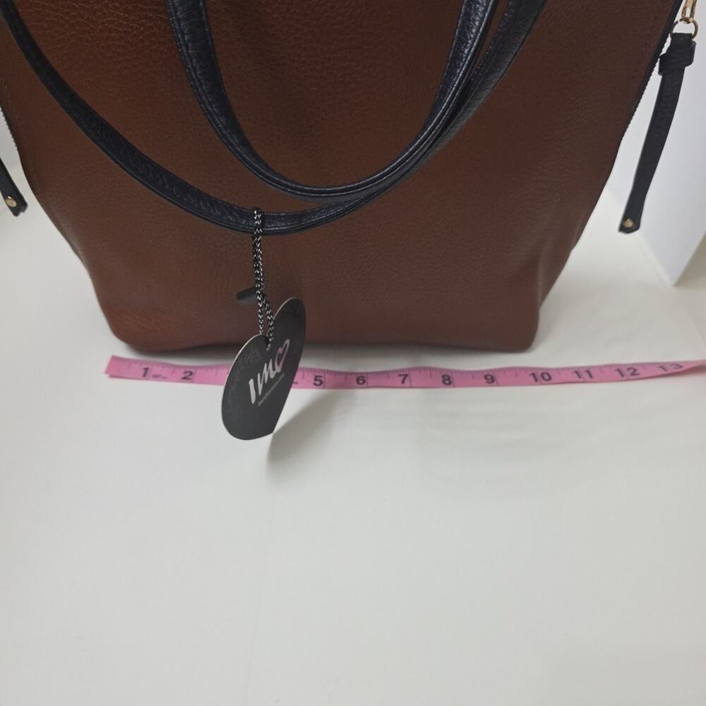New Reversible Tote Bag IMO In Brown & Navy Large - Picture 8 of 10